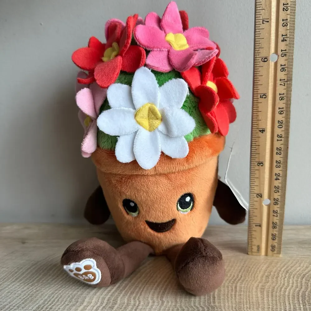 Build a Bear Buddies Mini Happy Daisies Flower Pot Stuffed Toy